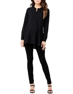 Peplum Shirt in Black