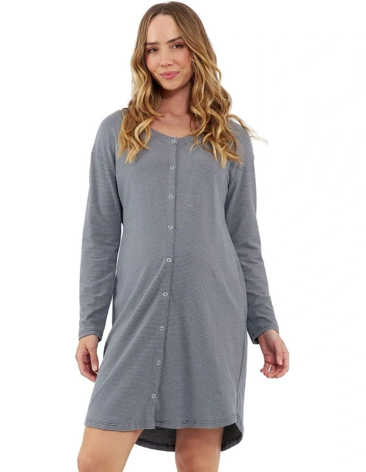 Blake Organic Nightie in Grey image 1