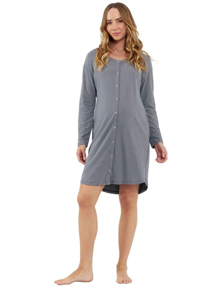 Blake Organic Nightie in Grey image 6