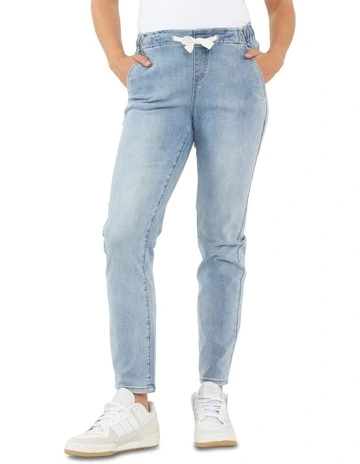 Denim Jogger in Light Blue