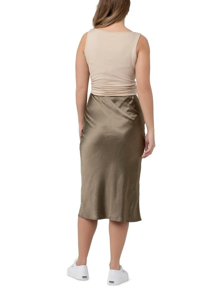 Izzy Button Down Rib Tank in Natural image 3