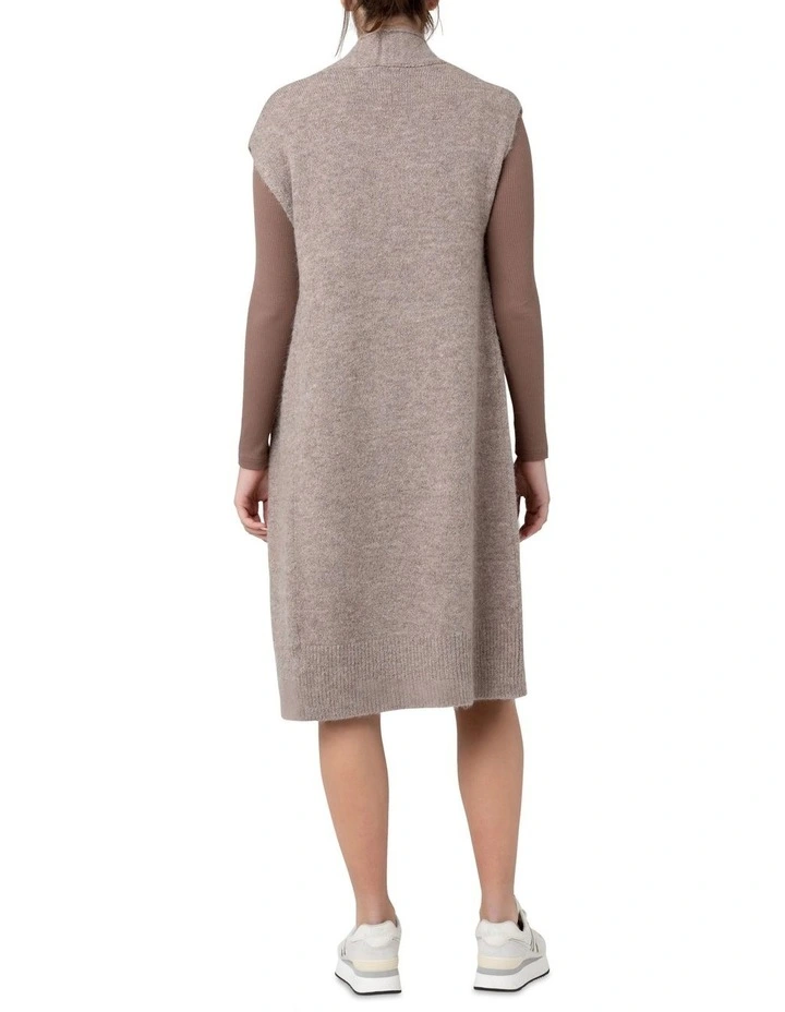 Heather Relaxed Vest in Mocha image 4