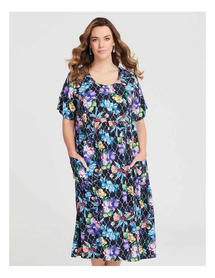 Natural Watercolour Floral Dress Print image 3