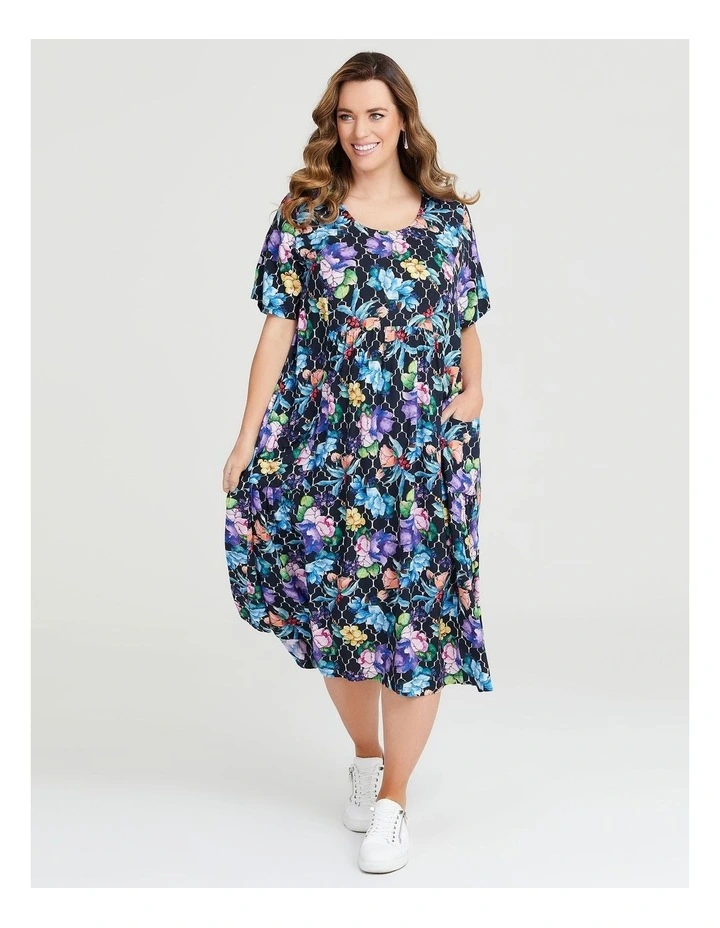 Natural Watercolour Floral Dress Print image 4