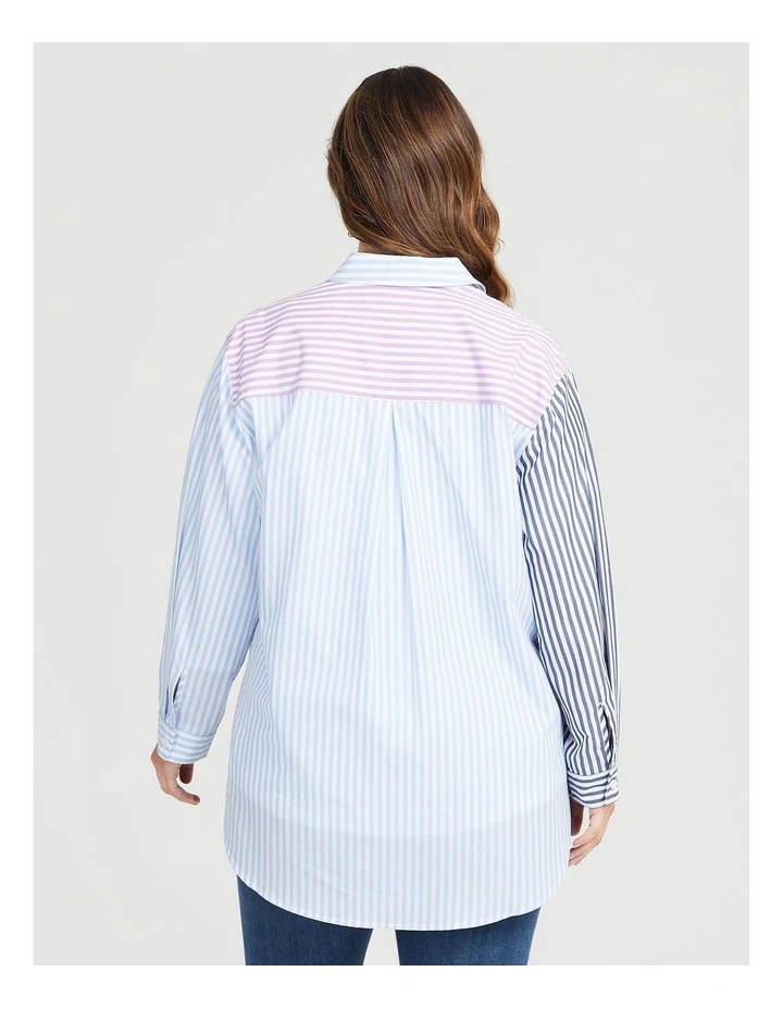 Spliced Stripe Shirt Stripe image 2
