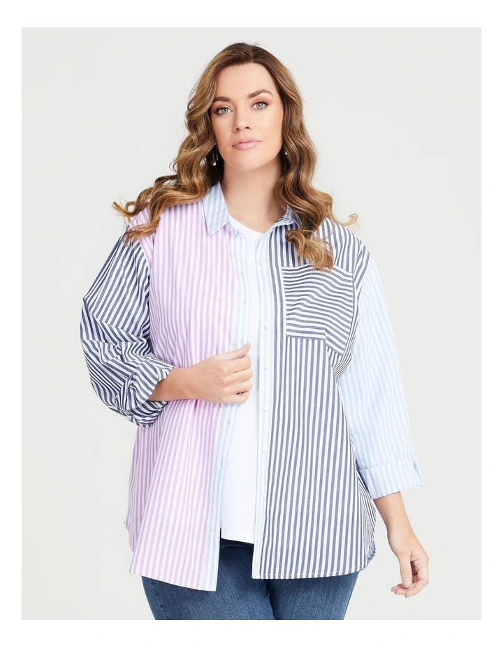 Spliced Stripe Shirt Stripe image 3