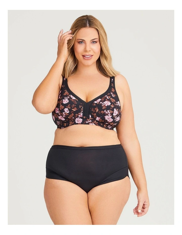 Wirefree Cooling Lounge Bra in Neutral Floral image 1
