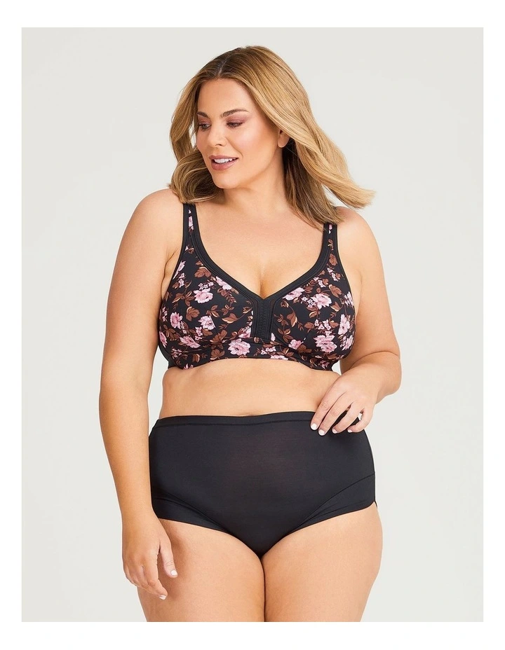 Wirefree Cooling Lounge Bra in Neutral Floral image 3