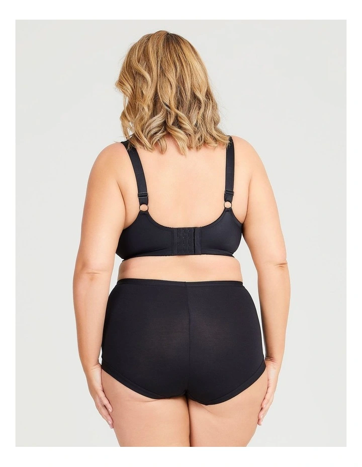 Wirefree Lace Comfort Bra in Black image 2