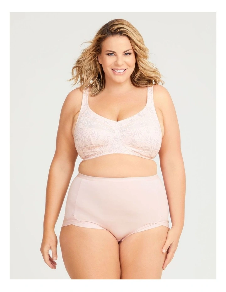 Wirefree Lace Comfort Bra in Pink image 1