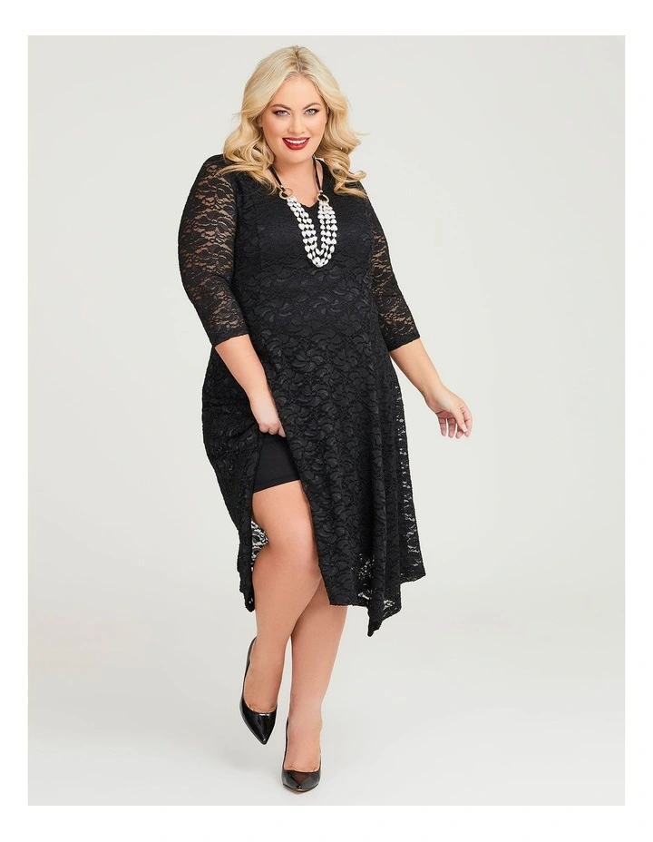 Taking Shape Lucy Lace Cocktail Dress in Black | MYER
