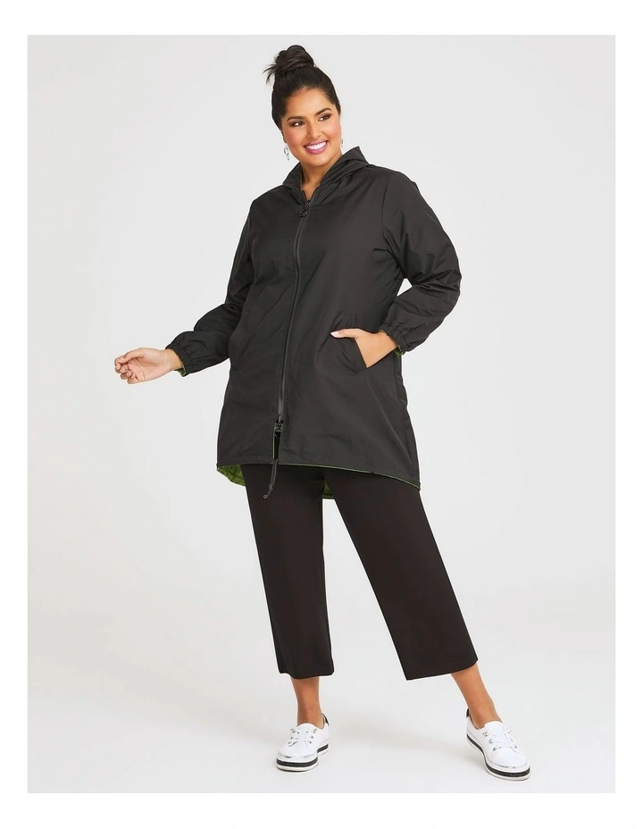 Reversible Lime Pop Jacket in Lime/black image 5