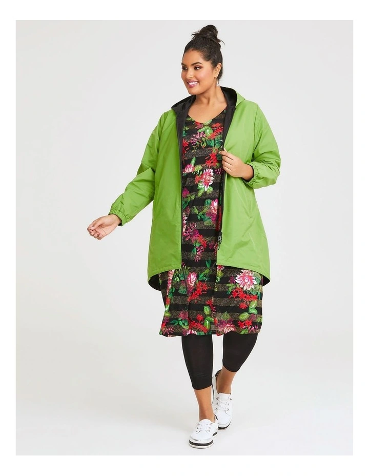 Reversible Lime Pop Jacket in Lime/black image 6