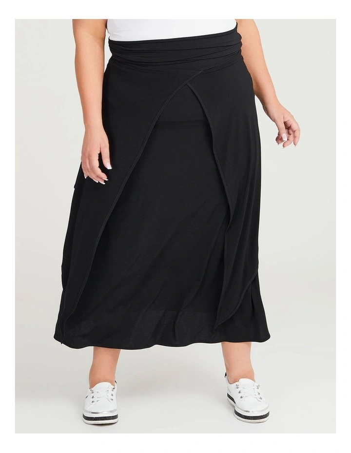 Laser Cut Detail Cullote Pant Black image 1