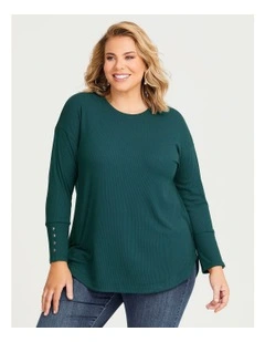 Rib Hi-lo Top Rainforest