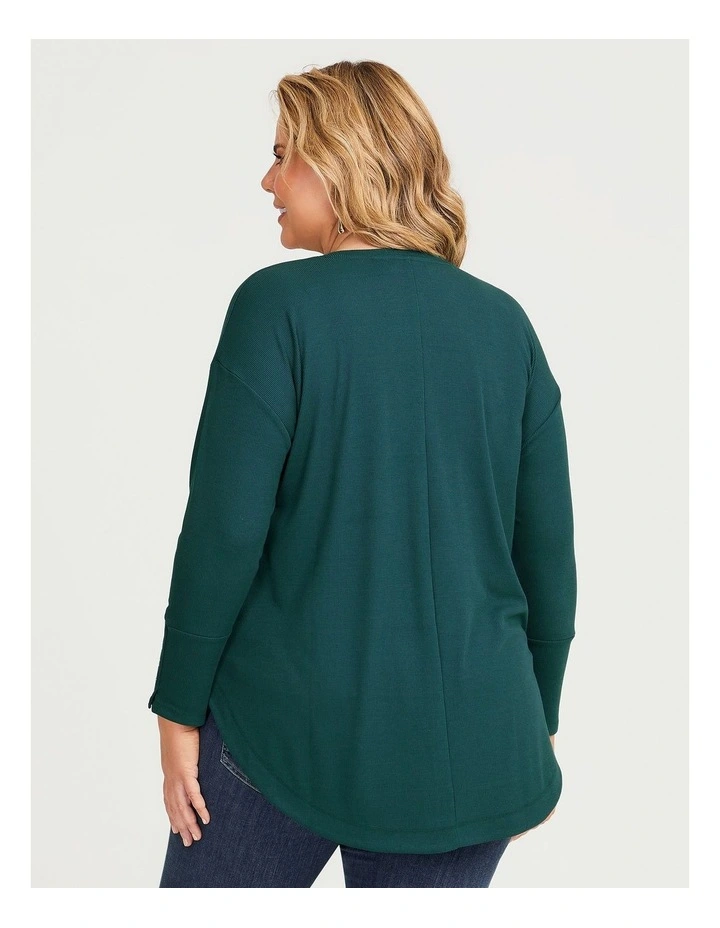 Rib Hi-lo Top Rainforest image 2