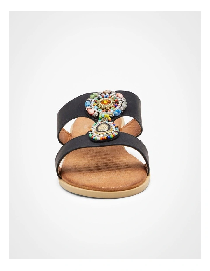 Beaded Slide in Black image 4