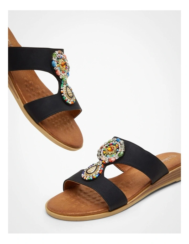 Beaded Slide in Black image 6