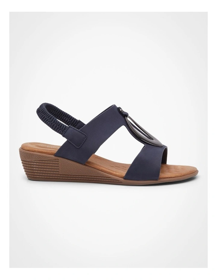 Ring Detail Flex Wedge Sandal in Blue image 1