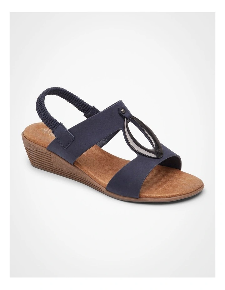 Ring Detail Flex Wedge Sandal in Blue image 2