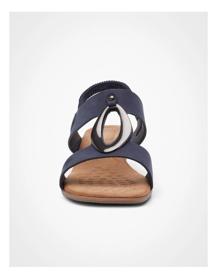 Ring Detail Flex Wedge Sandal in Blue image 4