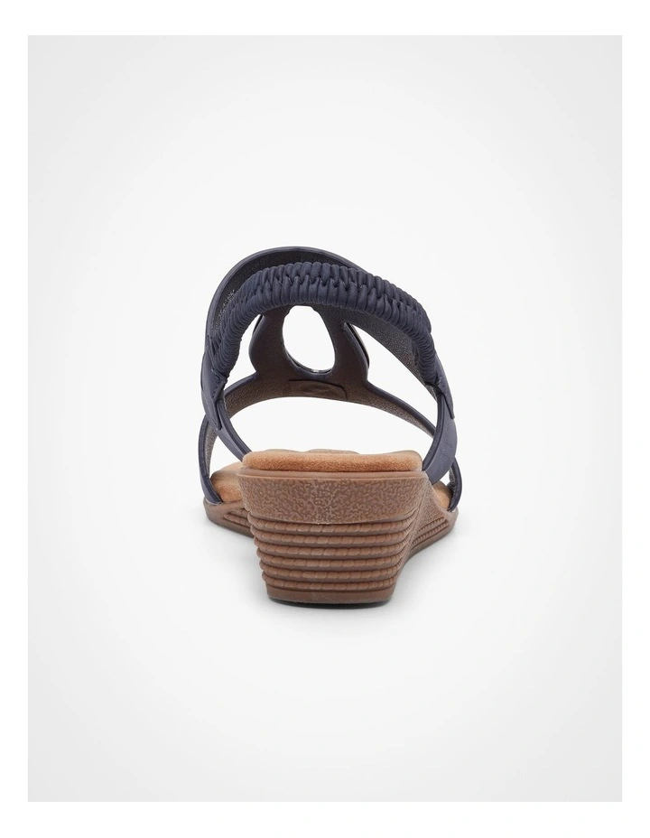 Ring Detail Flex Wedge Sandal in Blue image 5