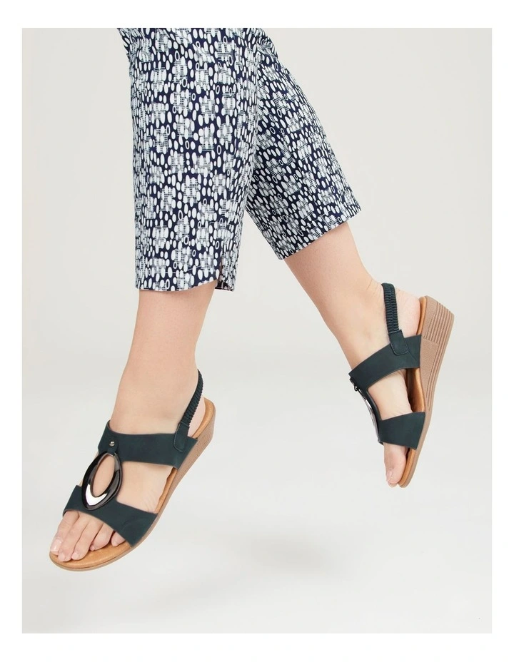 Ring Detail Flex Wedge Sandal in Blue image 7