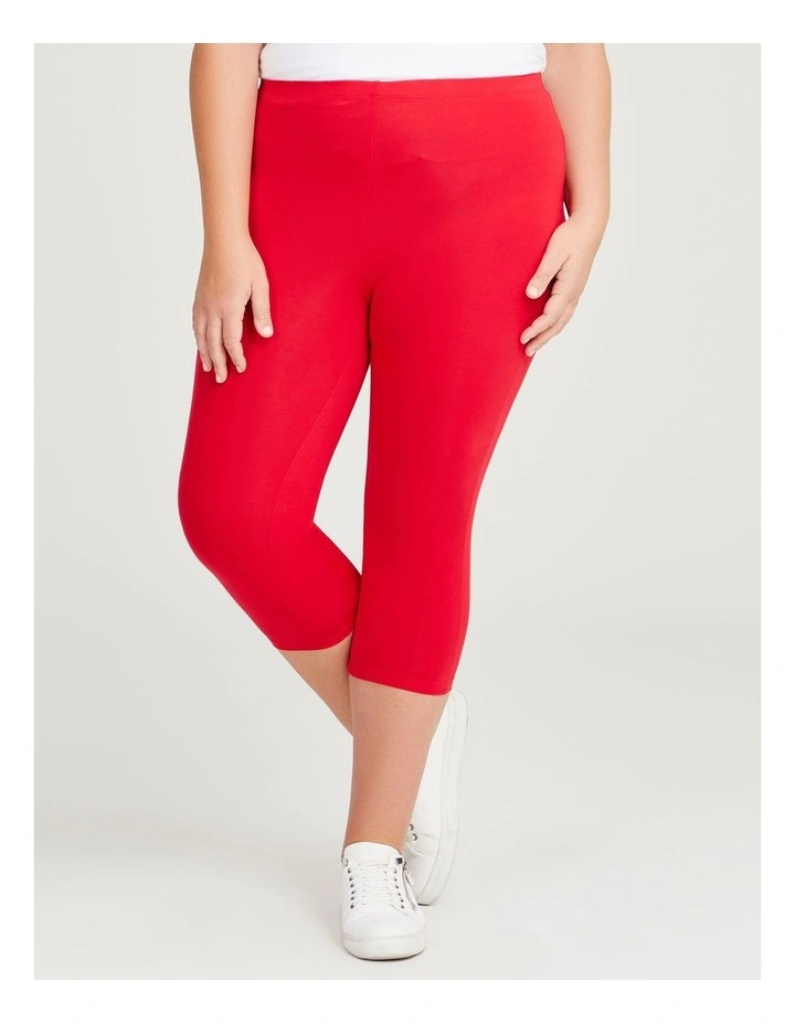 Australian Cotton Crop Legging in Lava Red image 1