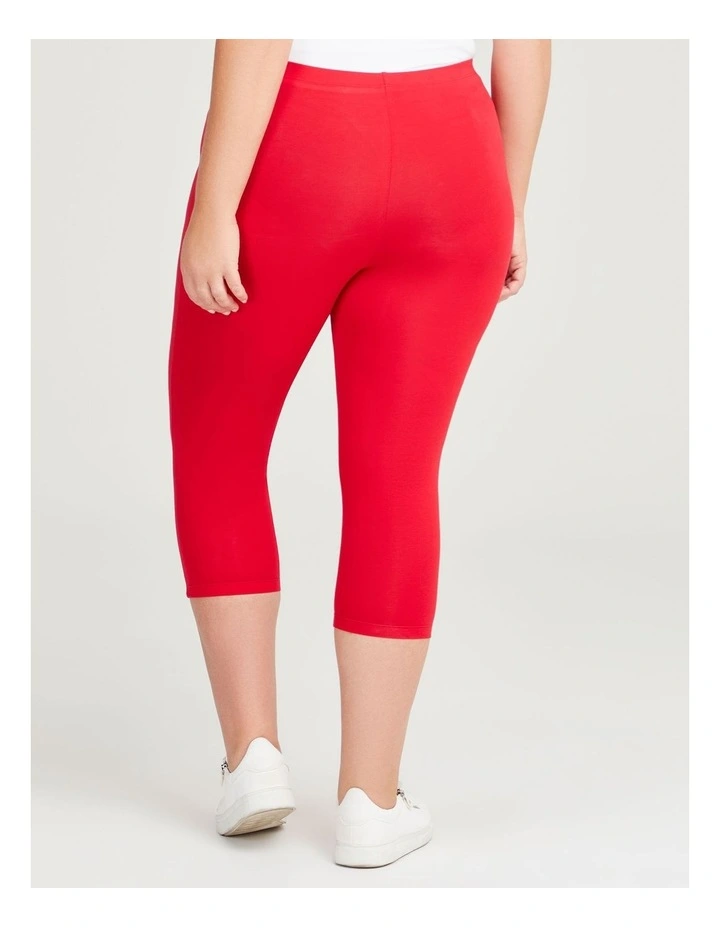 Australian Cotton Crop Legging in Lava Red image 2