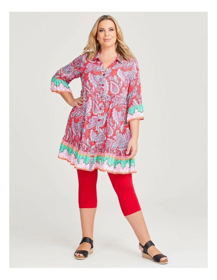 Australian Cotton Crop Legging in Lava Red image 3