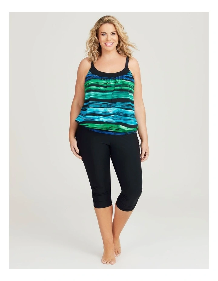 Stripe Blouson Tankini in Print image 6