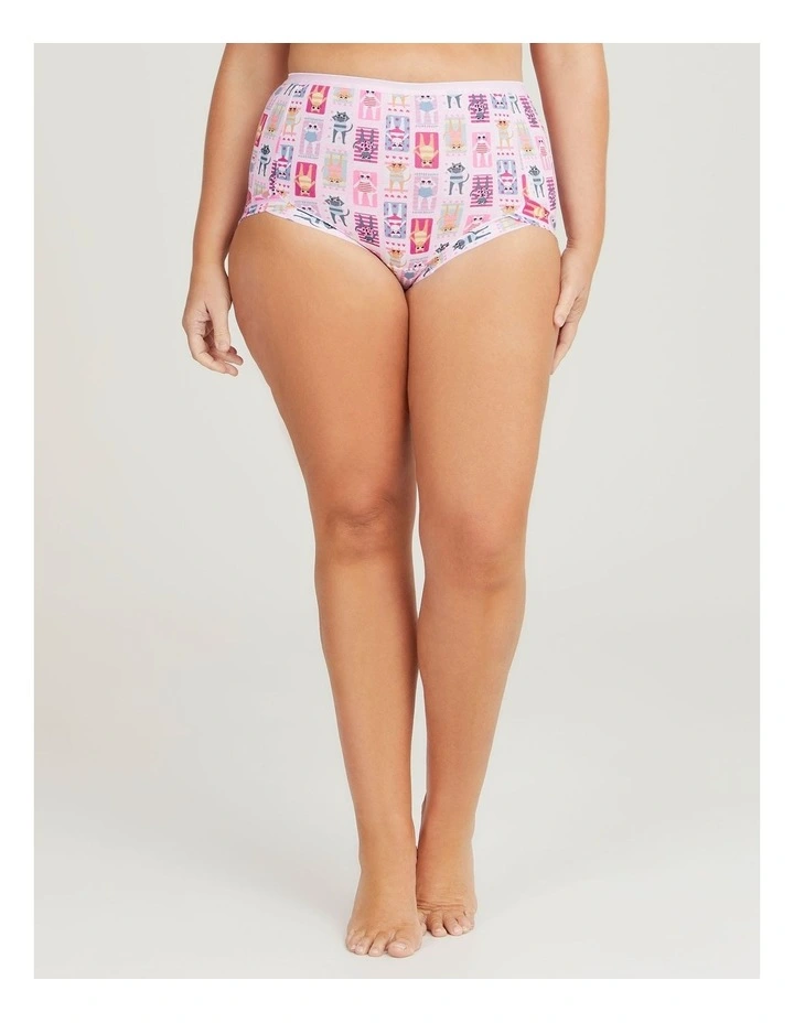 Eco Cotton Briefs 2 Pack in Cat Print image 2