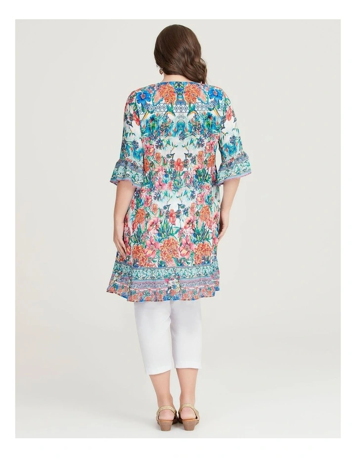 Natural Beaucoup Tiered Tunic in Print image 2