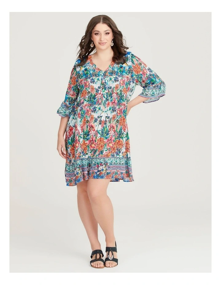 Natural Beaucoup Tiered Tunic in Print image 6