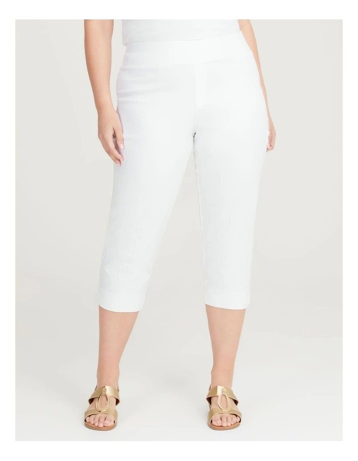 Taking Shape Self Check Crop Pant in White MYER