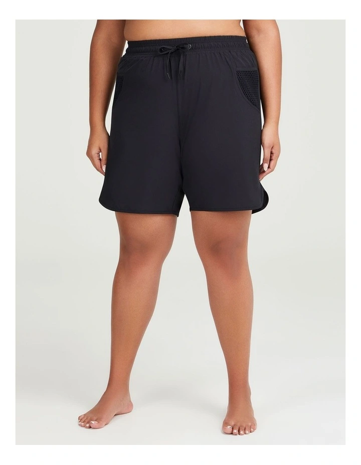 Mesh Pocket Boardshorts in Black image 3
