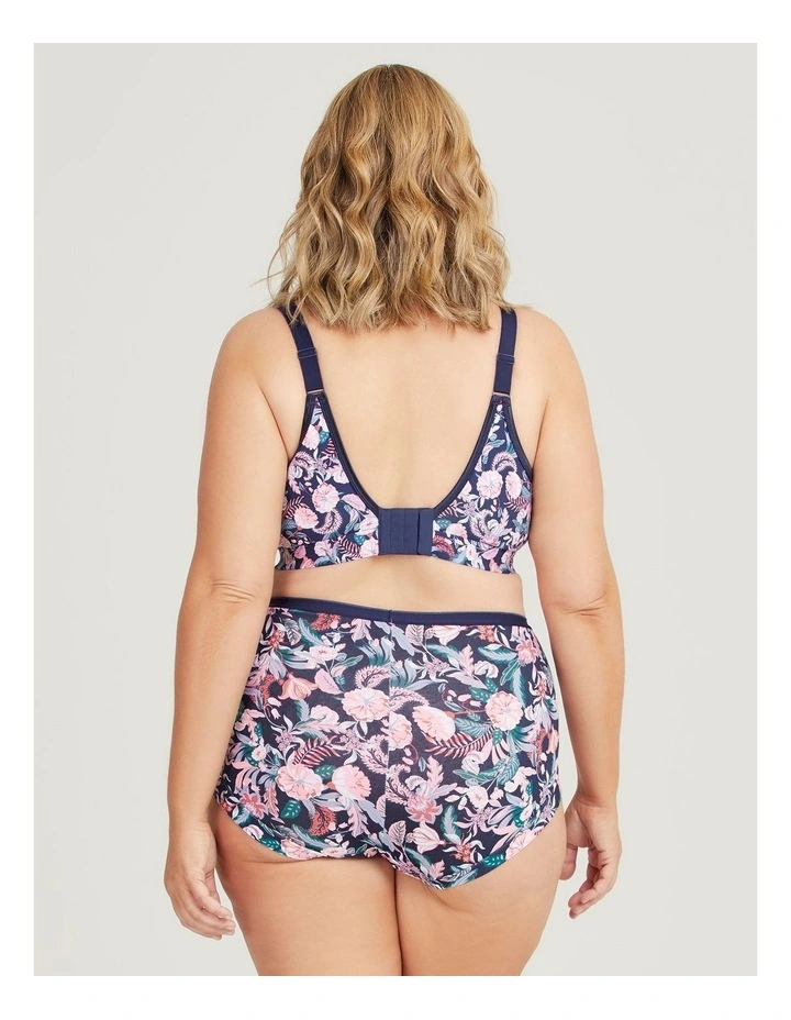 Wirefree Cotton Soft Cup Bra in Tropical Floral image 2