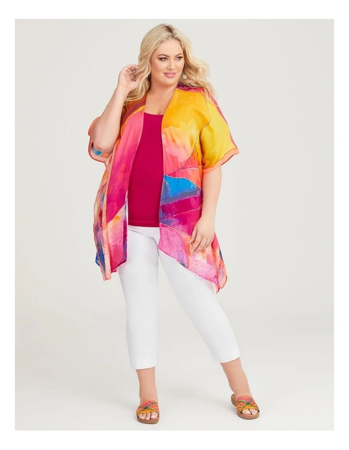 Sunset Cape Kimono in Multi image 1