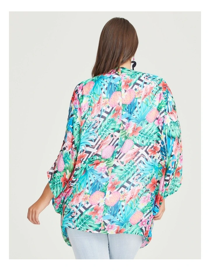 Pineapple Cape Kimono in Multi image 2