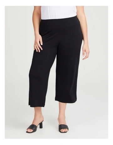 Bamboo Culotte Pant in Black