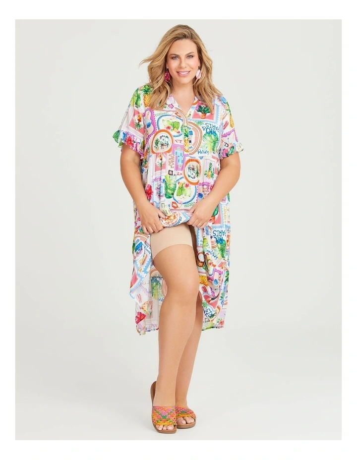 Natural Postcard Dress in Print image 5