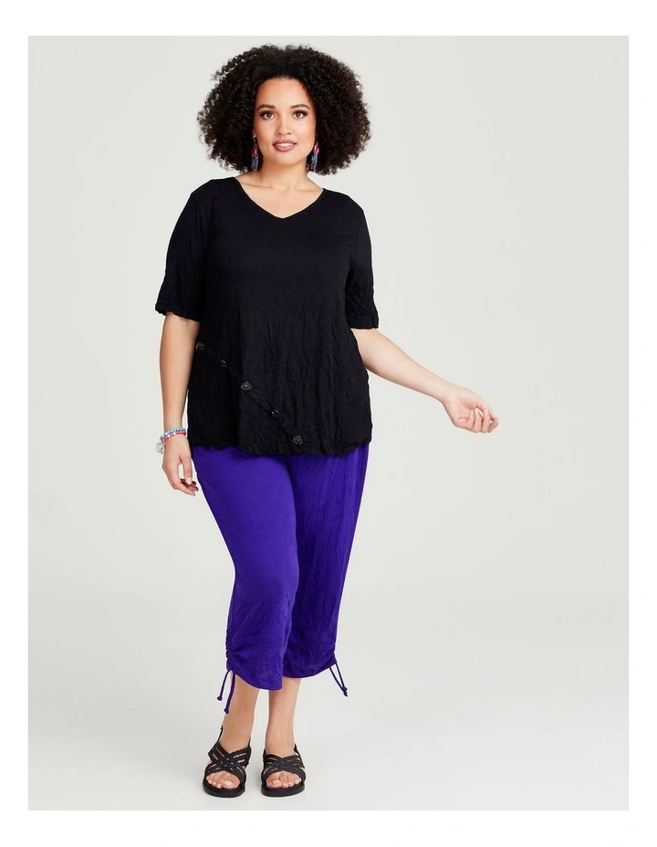 Summer Essential Crop Pant in Passion Purple image 3