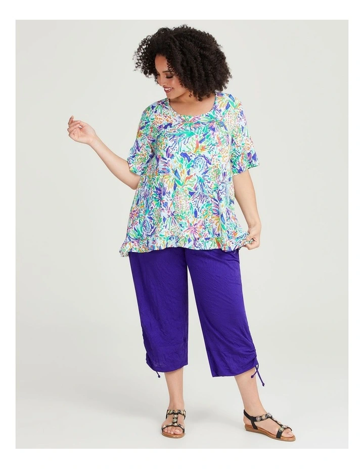 Summer Essential Crop Pant in Passion Purple image 4