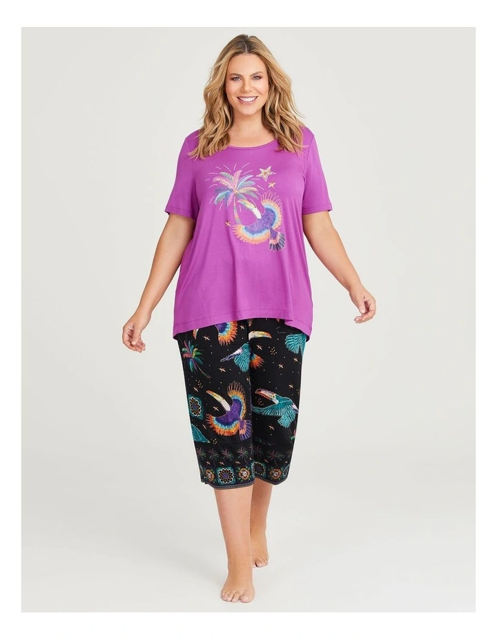 Bamboo Jungle Pyjama Top in Rose Bud image 3