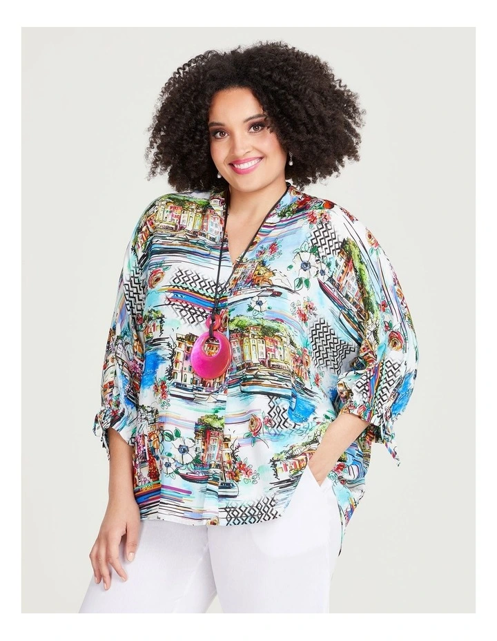 Natural Statement Top in Print image 1