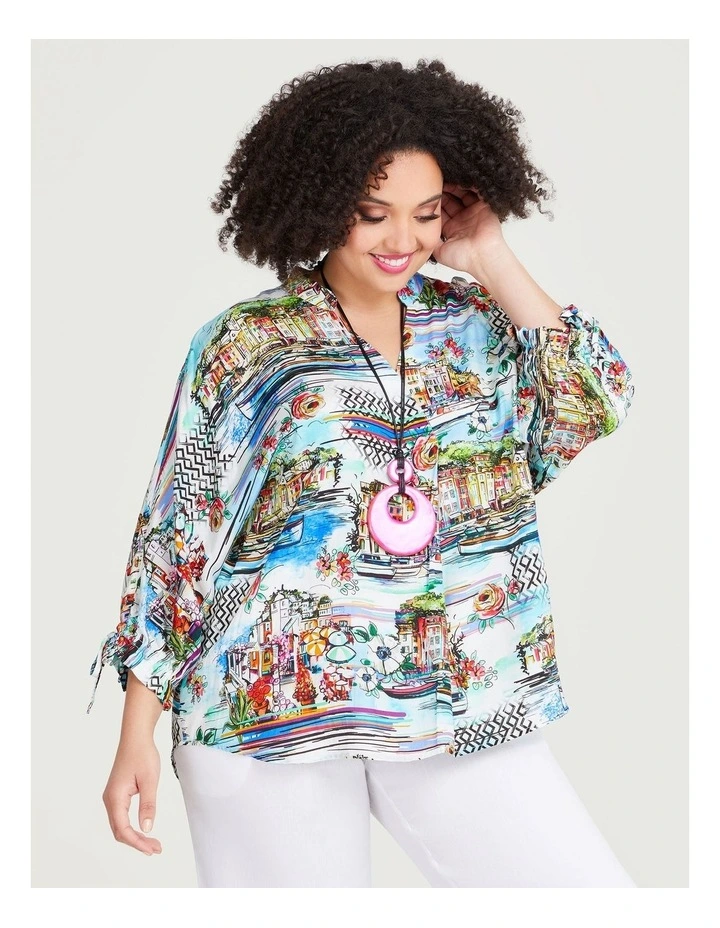 Natural Statement Top in Print image 3