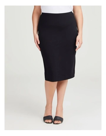 Bamboo Base Pencil Skirt in Black