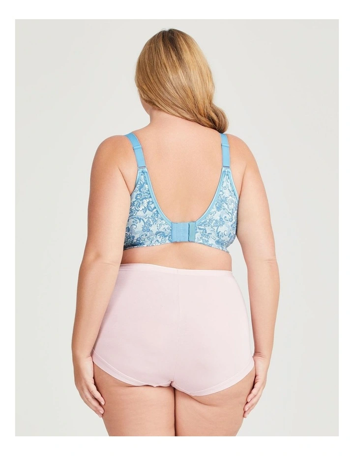 Wirefree Cotton Soft Cup Bra in Lace Print image 2