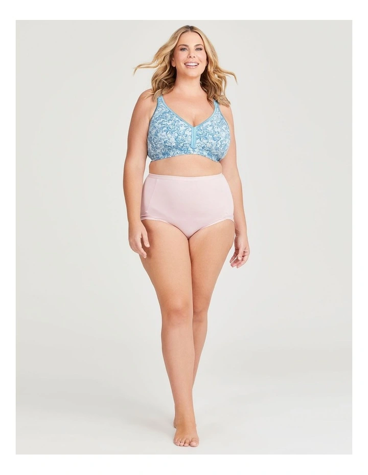 Wirefree Cotton Soft Cup Bra in Lace Print image 4