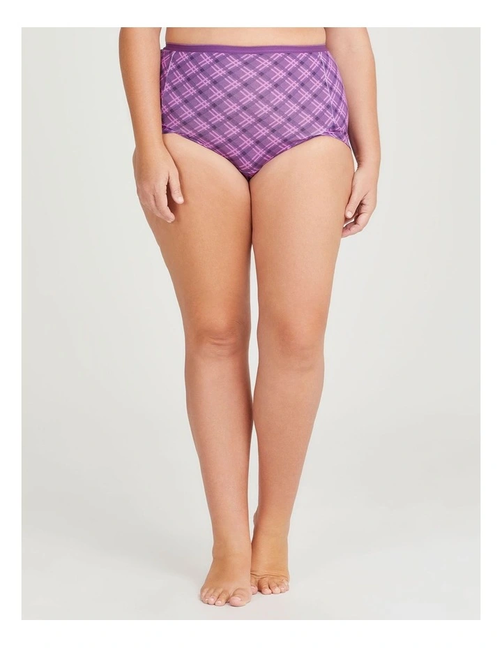 Eco Cotton Check Briefs 2 Pack in Check image 2